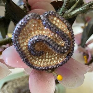 Vintage  rose gold over 925 amethyst &sapphire